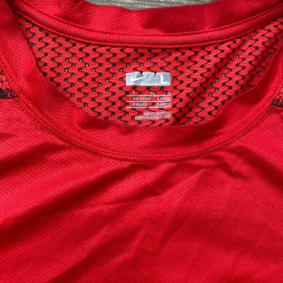 Mens Nike Nike Fit Jersey Shirt Large Red - Picture 4 of 5